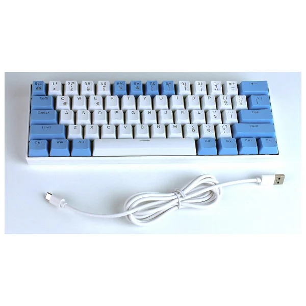 Apera H61K Mini Mekanik Kablolu Gaming Oyuncu Klavye Türkçe Q Blue Switch 12 Ad Rgb LED Işık Modlu 61 Tuşlu - Mavi - Görsel 5