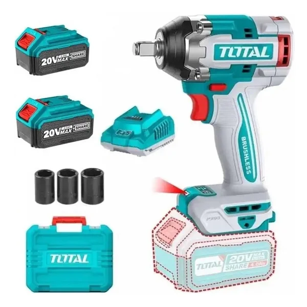 Total Tools TIWLI2050E Çift Akülü 4 Ah Somun Sıkma Makinesi - Görsel 2