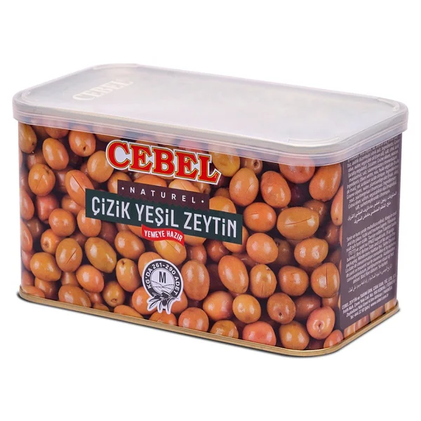Cebel Yeşil Çizik Zeytin 700 gr Teneke - Görsel 6
