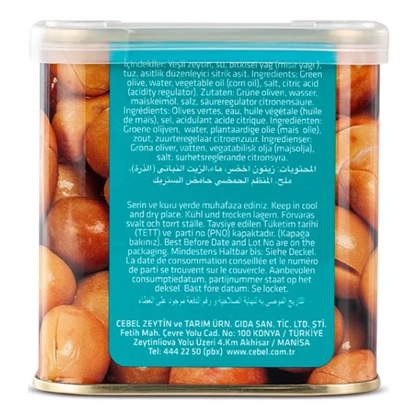 Cebel Yeşil Çizik Zeytin 700 gr Teneke - Görsel 2