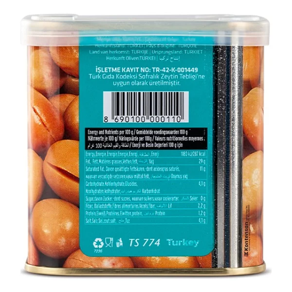 Cebel Yeşil Çizik Zeytin 700 gr Teneke - Görsel 3