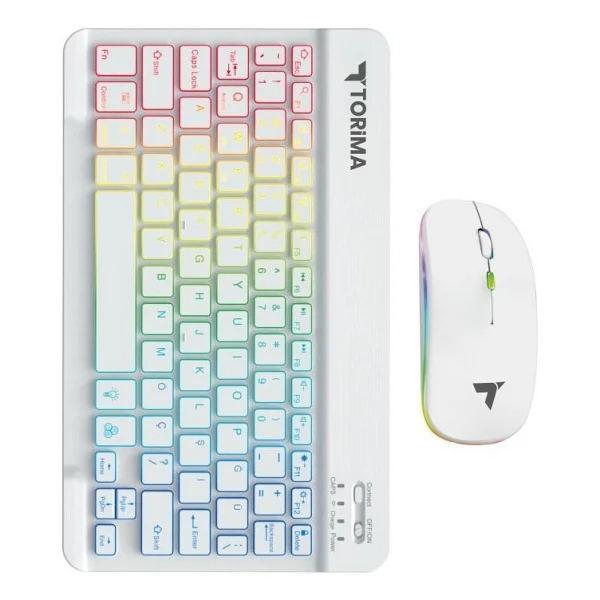 Torima TMK-09 Beyaz RGB Kablosuz Klavye Mouse Seti - Görsel 6