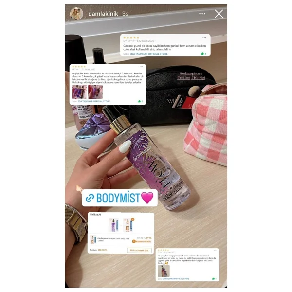 Eda Taşpınar Squad Flow Damla Kınık Collection 200 ml Kadın Vücut Spreyi - Görsel 7