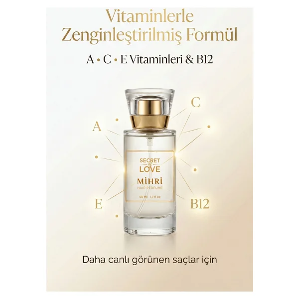Secret Of Love Mihri Organik Aloe Vera Özlü Vitaminli Saç Parfümü 50 ml - Görsel 6