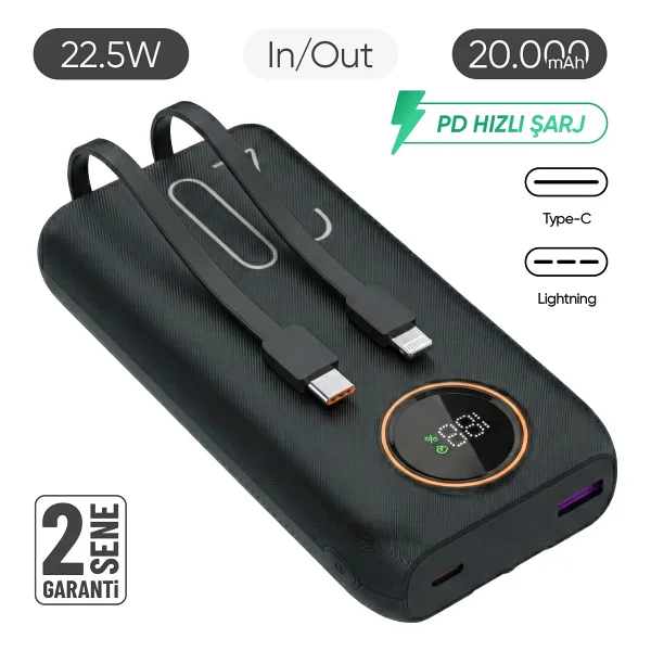 Snapron SNP-3013 20000 mAh Hızlı Şarj MagSafe Powerbank - Görsel 9