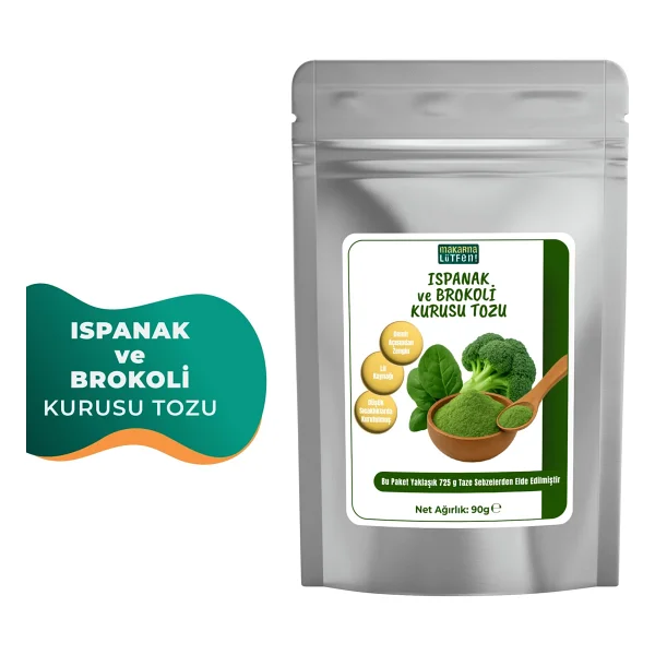 Makarna Lütfen Ispanak ve Brokoli Kurusu Tozu 90 gr - Görsel 5