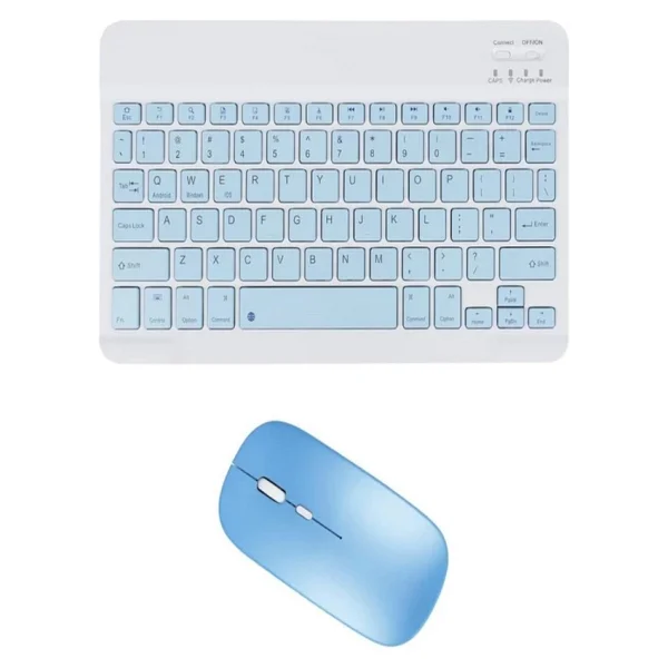 Xiaomi Pad 7 Uyumlu Bluetooth Klavye Mouse Set - Mor - Görsel 9