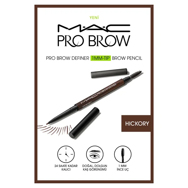 M.A.C Pro Brow Definer 1MM Tip Hickory Kaş Kalemi - Görsel 5