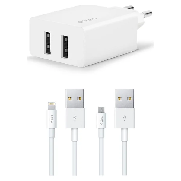 Ttec SmartCharger Duo 2SCS21DB Lightning ve Micro USB Kablo Şarj Aleti - Görsel 3