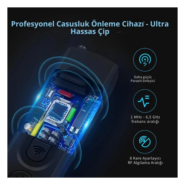 Apera X13 Kamera Dedektörü, Gizli Cihaz Gps Dedektörü, Gizlilik Koruyucu Rf Kablosuz Sinyal Tarayıcı - Görsel 5