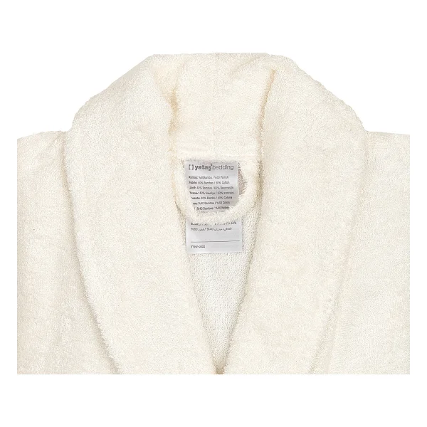 Yataş Esna Bornoz, %60 Pamuk - %40 Bambu - Ekru - L - XL - Görsel 6