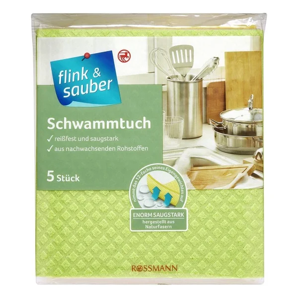 Flink&Sauber 17x22 cm 3'lü Mikrofiber Sünger Bez - Görsel 2