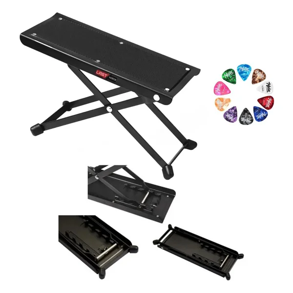 Lastvoice GS-03 Gitar Ayaklığı Ayak Sehpası 5 Kademe Pena Hediye (Metal Sağlam Ayaklar) - Görsel 4