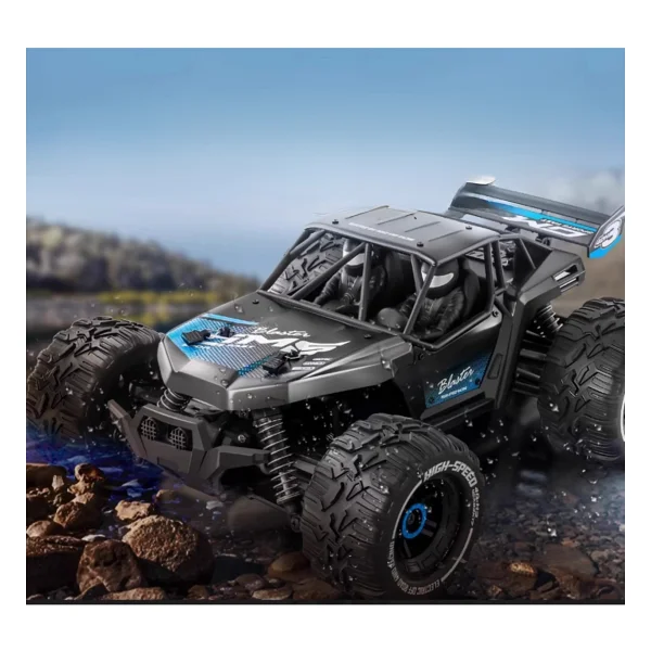 Giffy/Oyuncak Uzaktan Kumandalı Metal Gövde 50 Km Hız Yapan 4x4 Off-Road Arazi Aracı Şarjlı 1400 MaH (Mavi) - Görsel 6