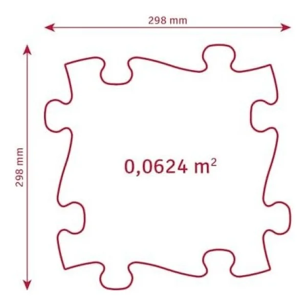 MUFFIK MFK-020-1 Medium 1 Orta Boy Duyusal Motor Yapboz Matı Çocuklar için, Bebekler için Duyusal Oyun Matı, Yetişkinler için Masaj Yapboz Zemini 105 x 55 cm - Görsel 4
