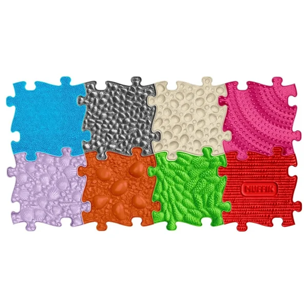 MUFFIK MFK-020-1 Medium 1 Orta Boy Duyusal Motor Yapboz Matı Çocuklar için, Bebekler için Duyusal Oyun Matı, Yetişkinler için Masaj Yapboz Zemini 105 x 55 cm - Görsel 2