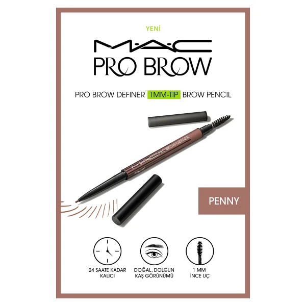 M.A.C Pro Brow Definer 1MM Tip Penny Kaş Kalemi - Görsel 5