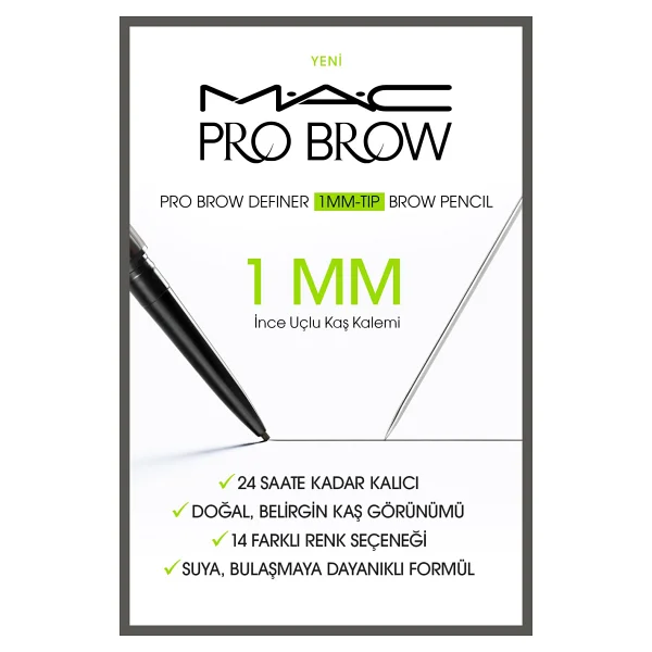 M.A.C Pro Brow Definer 1MM Tip Penny Kaş Kalemi - Görsel 3