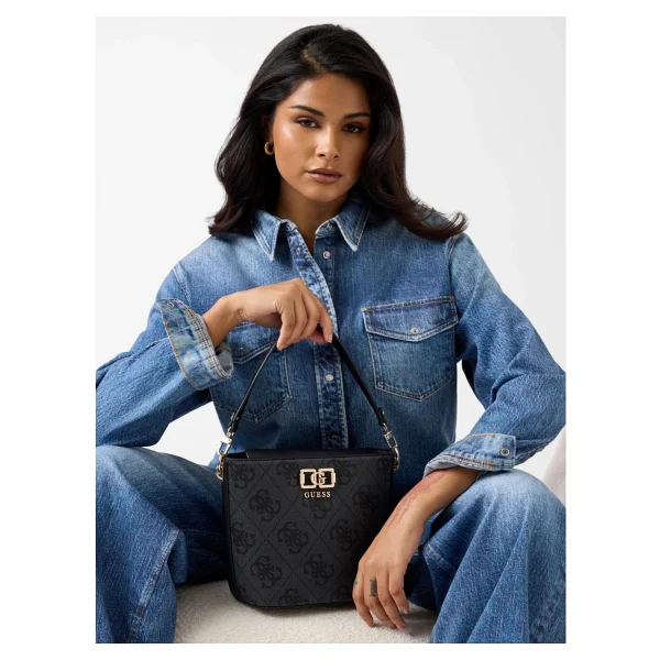 Guess Karnilla Logolu Büzgülü Kadın Antrasit El Çantası HWOS9901010-CLO - Görsel 2
