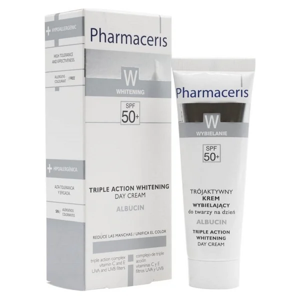 Pharmaceris W Albucin Triple Action Whitening Gündüz Kremi Spf 50 30 ml - Görsel 2