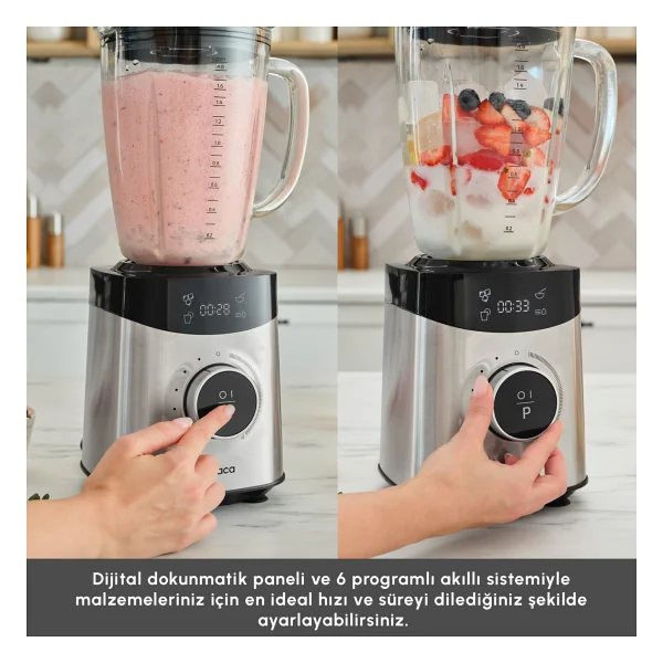 Karaca Dijital Inox 1800 W Smoothie Blender - Görsel 5