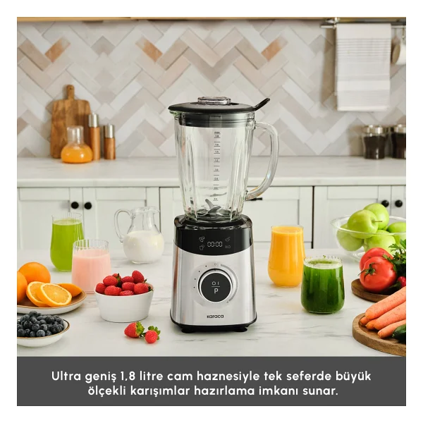 Karaca Dijital Inox 1800 W Smoothie Blender - Görsel 6