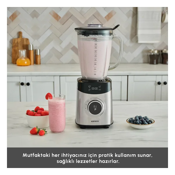 Karaca Dijital Inox 1800 W Smoothie Blender - Görsel 7