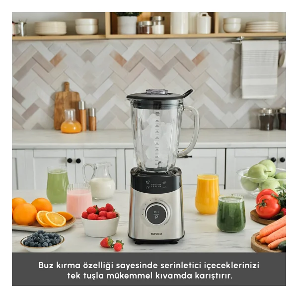 Karaca Dijital Inox 1800 W Smoothie Blender - Görsel 8