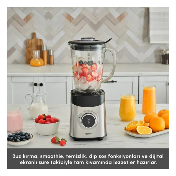 Karaca Dijital Inox 1800 W Smoothie Blender - Görsel 9