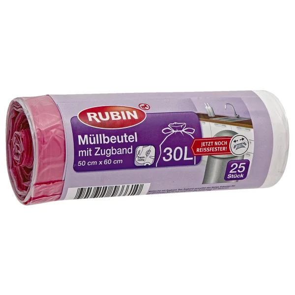 Rubin Büzgülü 30 lt Çöp Poşeti 25'li - Görsel 3