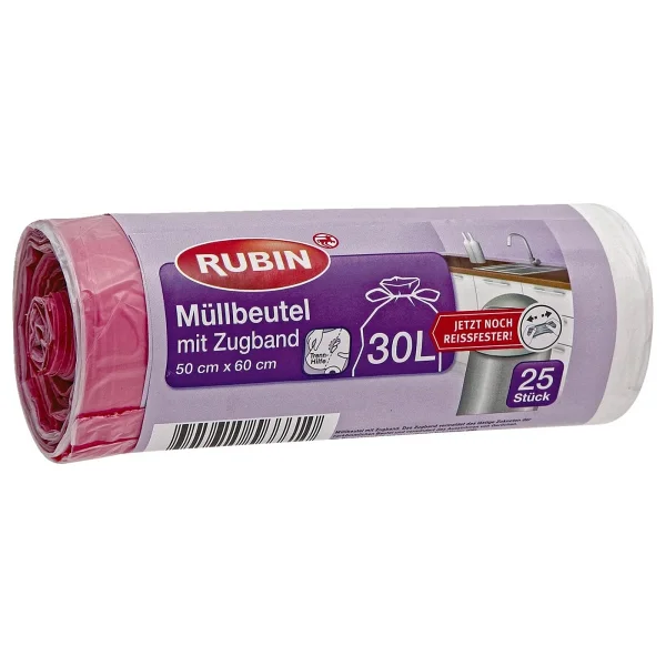 Rubin Büzgülü 30 lt Çöp Poşeti 25'li - Görsel 2