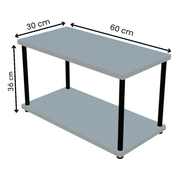 Barin Design Mutfak Tezgah Üstü Mikrodalga Rafı Çok Amaçlı Düzenleyici Organizer Stand Raf Sistemleri Baharatlık - Beyaz Mermer - Görsel 4