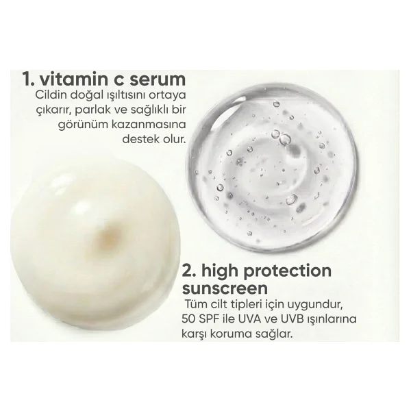 WIWIFY Donuk Ve Mat Ciltler İçin Güneş Bakım Seti + C Vitamini - Görsel 2