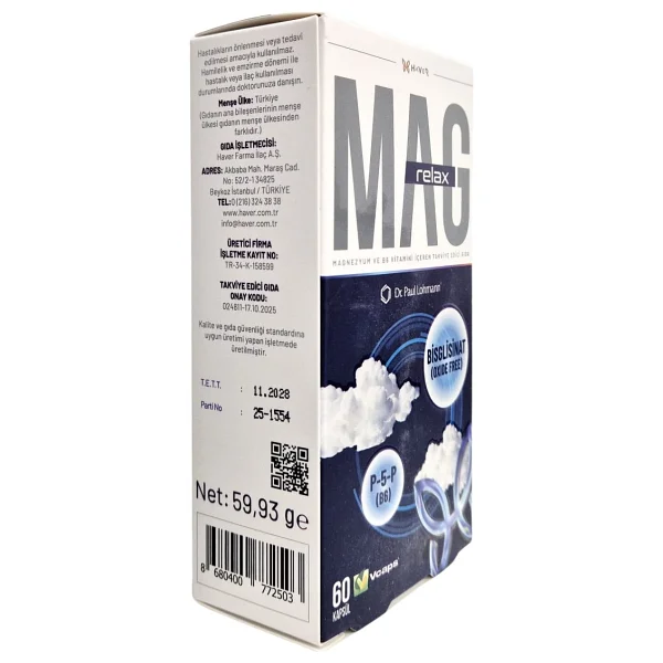 Haver Mag Relax Magnezyum 60 Kapsül - Görsel 3