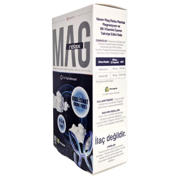 Haver Mag Relax Magnezyum 60 Kapsül - Görsel 4