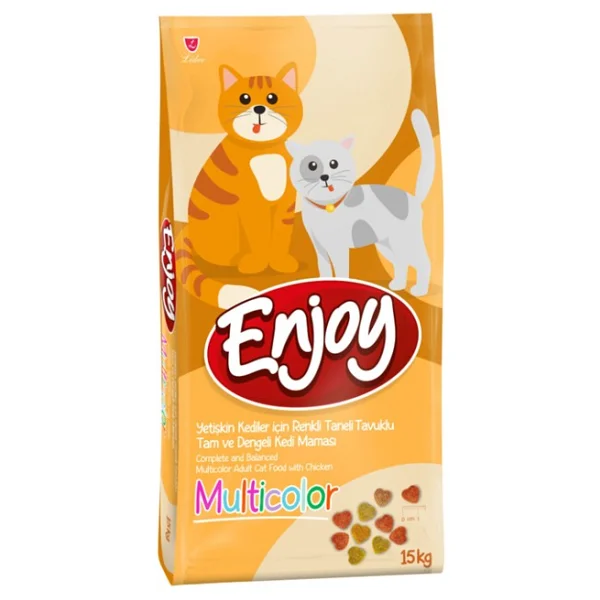 Enjoy Renkli Taneli Tavuklu 15 kg Yetişkin Kedi Maması - Görsel 3