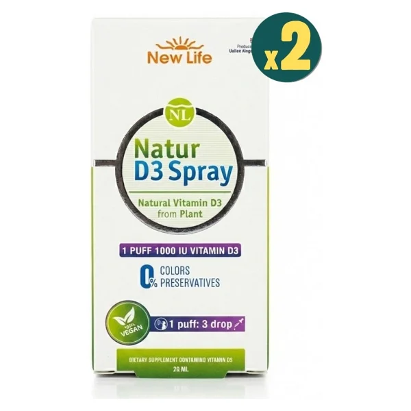 New Life Natur D3 Spray 20 ml 2 Adet - Görsel 2