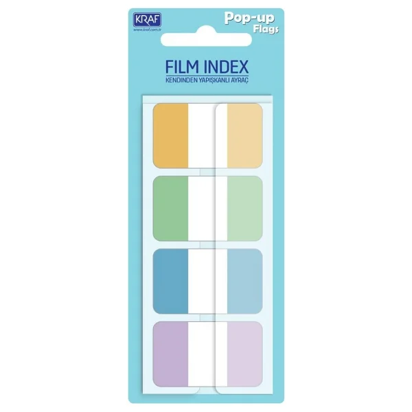 Kraf İndex Film 25X42mm Pop-Up 4 Renk X 20Yp - Görsel 2
