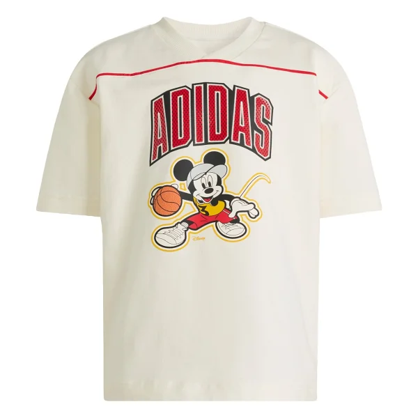 Adidas Disney Mickey Mouse JZ7673 Krem Kısa Kollu V Yaka Çocuk Tişört - Görsel 3