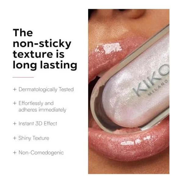 KIKO Milano 3D Hydra Lipgloss Limited Edition 45 Enchanting Rosewood Likit Dudak Parlatıcısı - Görsel 3