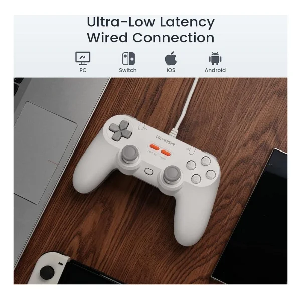 Gamesir Tegenaria T3 Lite Beyaz Kablolu Oyun Kolu - Görsel 3