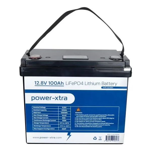Power-Xtra 12.8V 100Ah LiFePO4 Lityum Akü - Ekranlı - Görsel 4