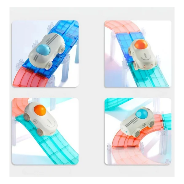 Mideer Magnetic Tiles Arabalı Yarış Pisti MD6395 115 Parça Blok Oyuncak - Görsel 5