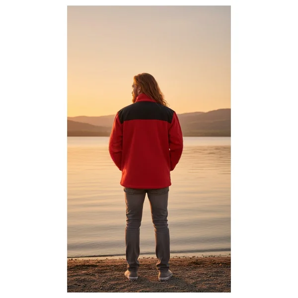 Birmont Polar Mont Softshell Robalı - Su Itici, Rüzgar Geçirmez, 4 Mevsim Kullanıma Uygun, Iş Kıyafetleri ve Günlük Dayanıklı, Kurumsal Logo Baskısına Uygun,unisex Iş Montu - Kırmızı - Siyah - Görsel 5