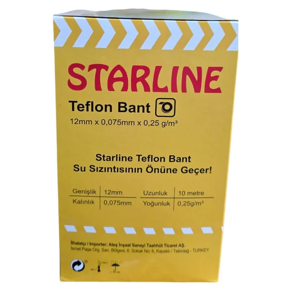 Starline 12 Mm Teflon Bant 100 Adet - Görsel 3