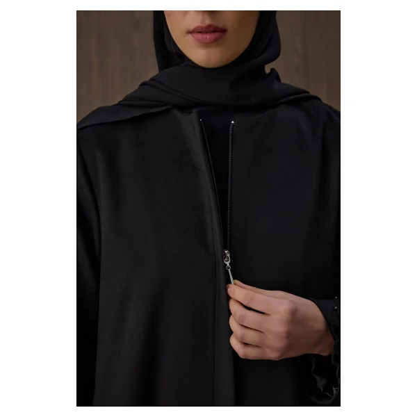 Ferraceci Gül Kaşmir Manto - Siyah - XL - Görsel 6