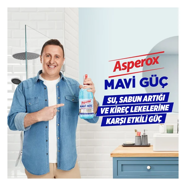 Asperox Mavi Güç Ultra Kireç ve Pas Sökücü 1000 ml Etkili Temizlik Ürünü Türkiye Menşeli - 1 lt - Görsel 4