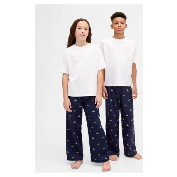 Gap Erkek Çocuk Koyu Kırmızı Recycled Flannel Pijama Altı - 8 Yaş - Görsel 7