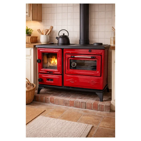 MF079 Dorello Kuzine Soba Kırmızı - 40 cm Fırınlı, Aden Model - Görsel 5