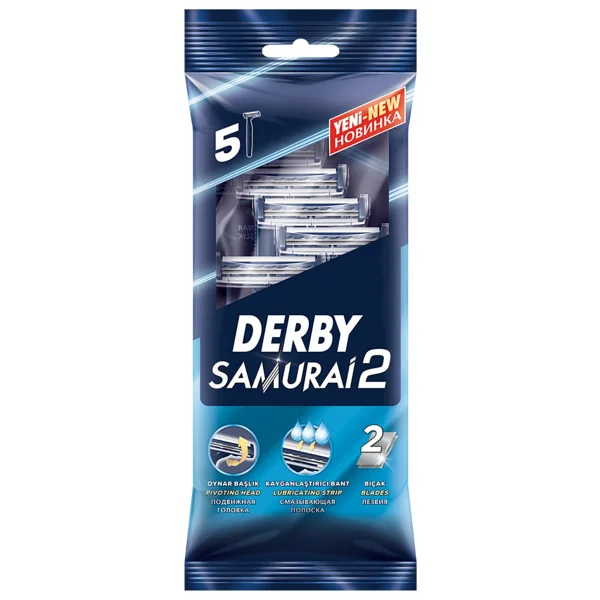 Derby Samurai 2 Kullan At 5'li Tıraş Bıçağı - Görsel 2